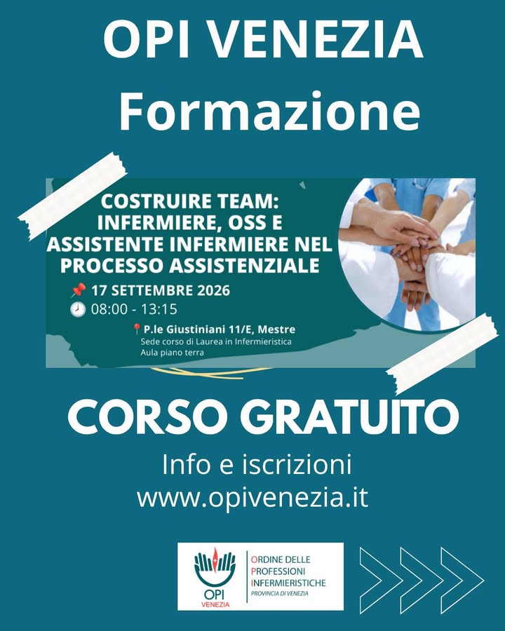 Foto dal post di OPI Venezia - Ordine delle Professioni Infermieristiche di Venezia